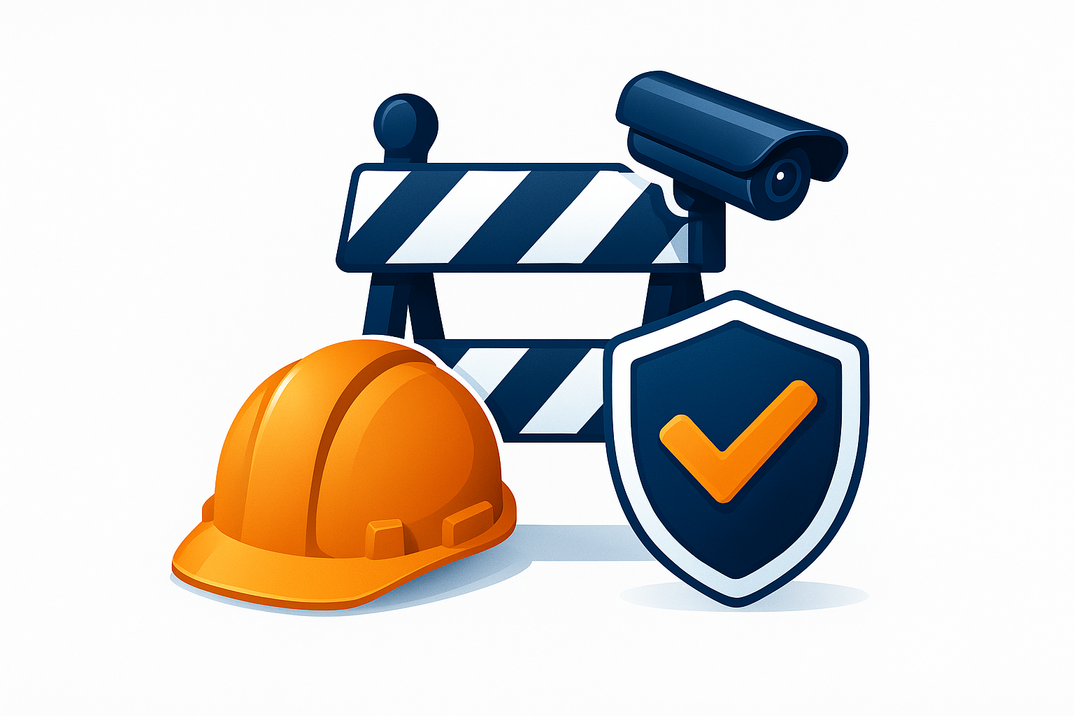 Bewachte Baustelle mit Sicherungstechnik